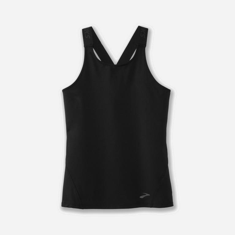 Brooks Pick-Up Hardlooptanktop voor Dames Zwart (NSKZH-0257)